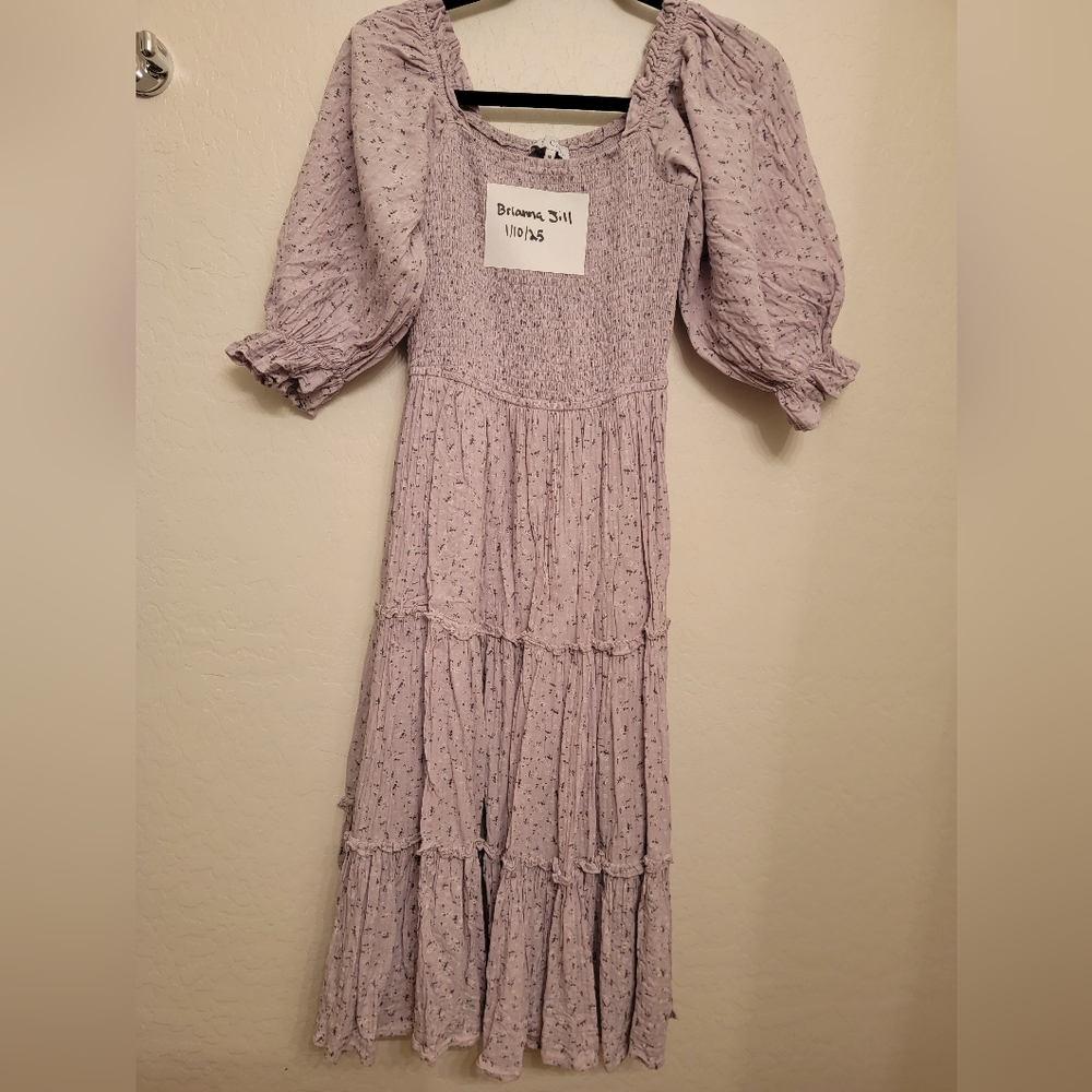 COPY - Ivy city co purple Madeline smoked cottagecore dress